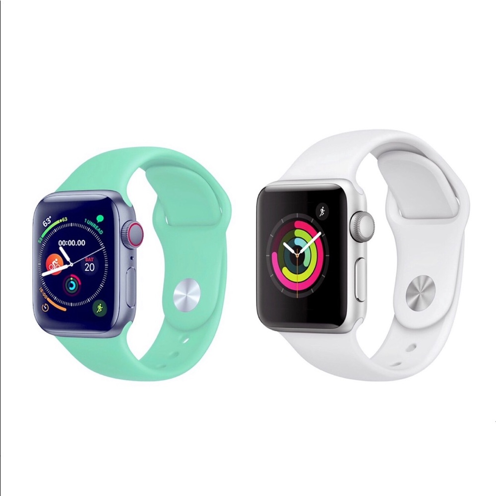 •BOGO• iWatch Replacement Band, Mint Green & White